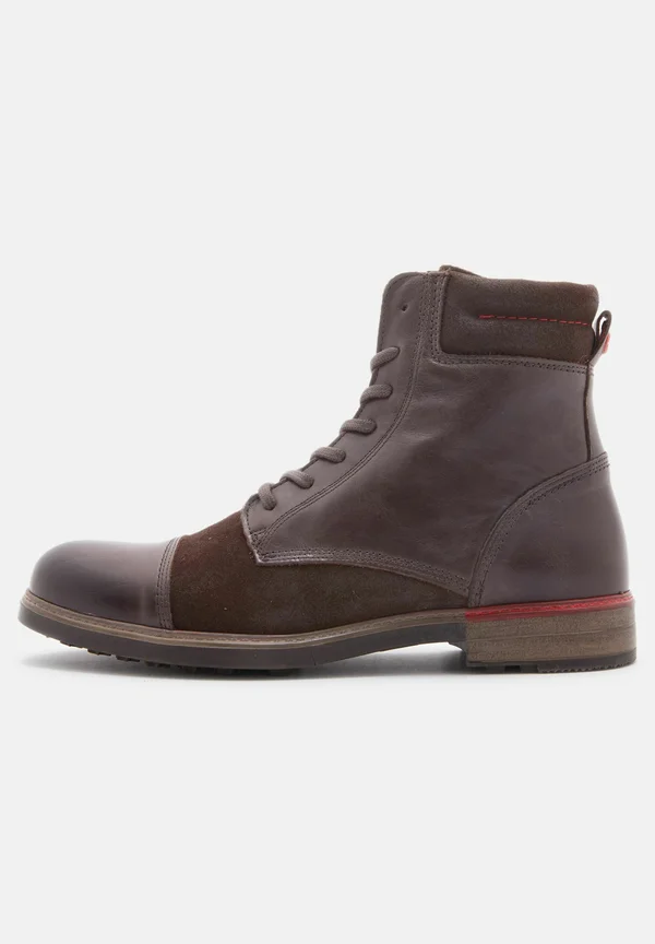 Lace-up ankle boots - brown