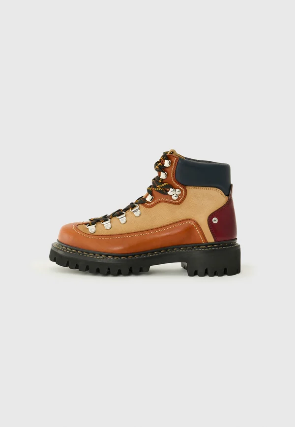 Lace-up ankle boots - brown/tan