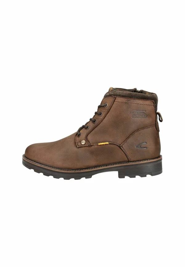 Lace-up ankle boots - cafe