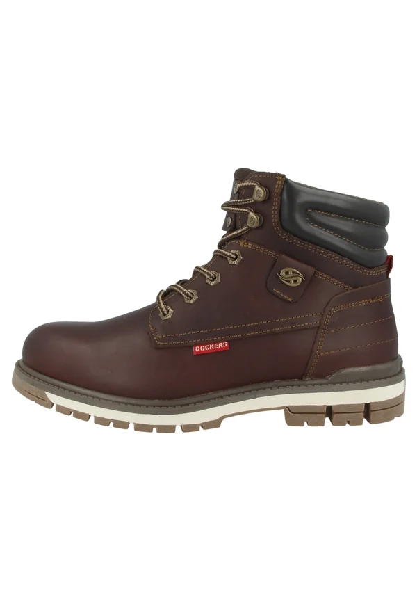 Lace-up ankle boots - chocolate