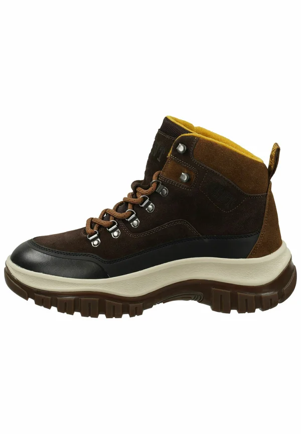 Lace-up ankle boots - coffee brown