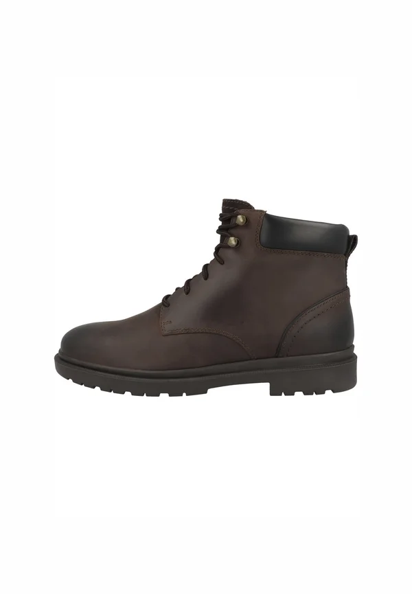 Lace-up ankle boots - coffee