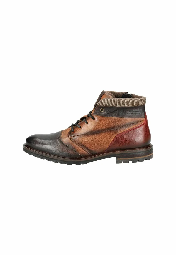 Lace-up ankle boots - cognac   brown
