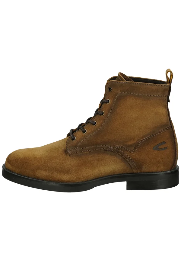 Lace-up ankle boots - cognac