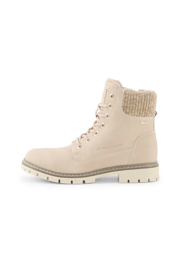 Lace-up ankle boots - cream