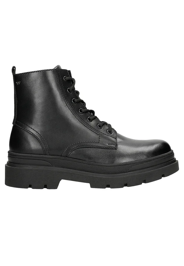 Lace-up ankle boots - czarny