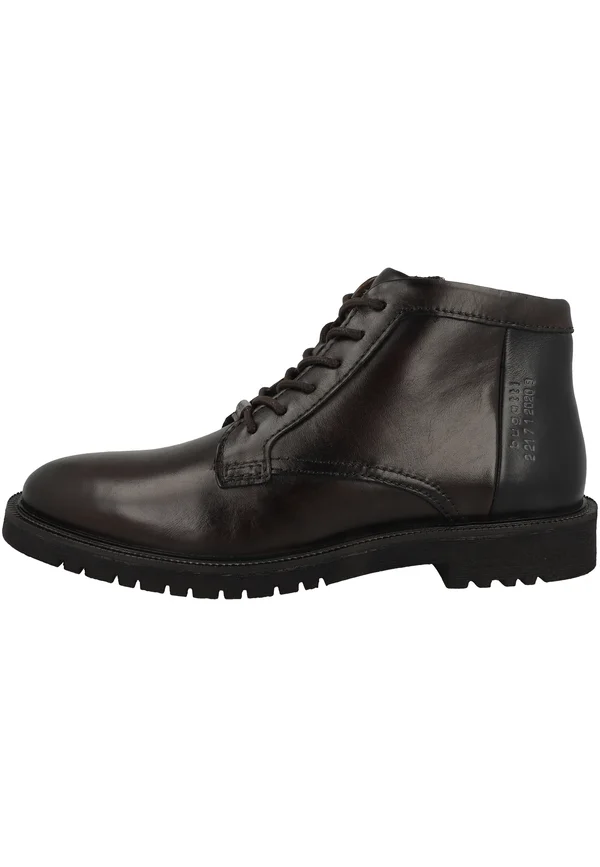 Lace-up ankle boots - dark brown black