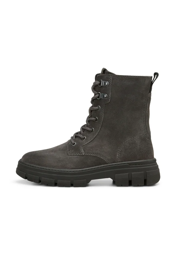 Lace-up ankle boots - dark graphite