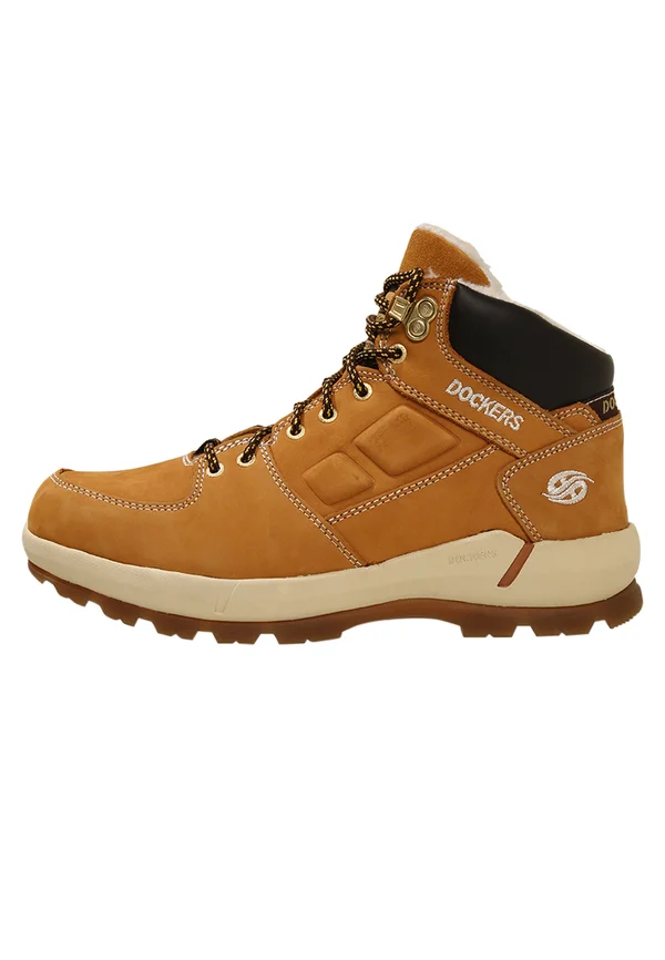 Lace-up ankle boots - golden tan