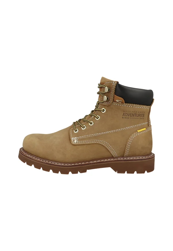 Lace-up ankle boots - golden tan