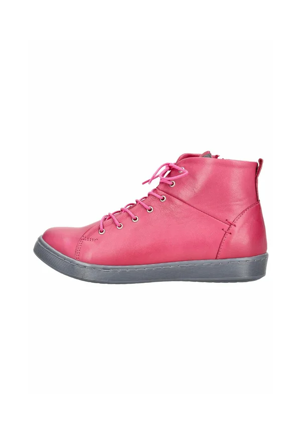 Lace-up ankle boots - hot pink schiefer