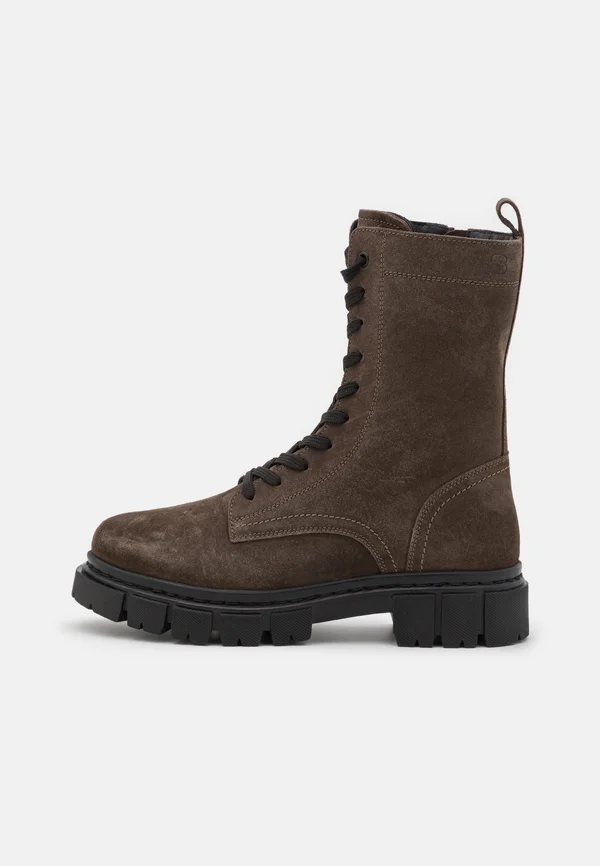 Lace-up ankle boots - khaki