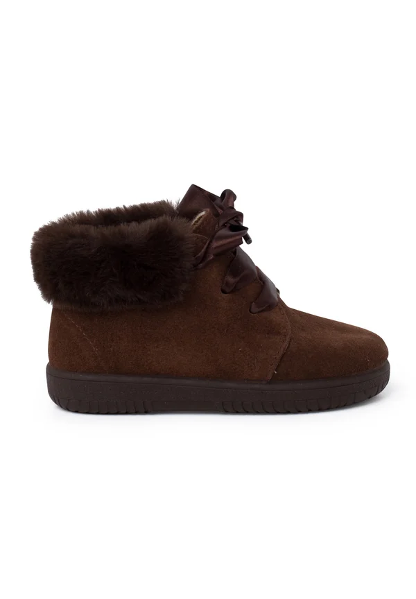 Lace-up ankle boots - marrón