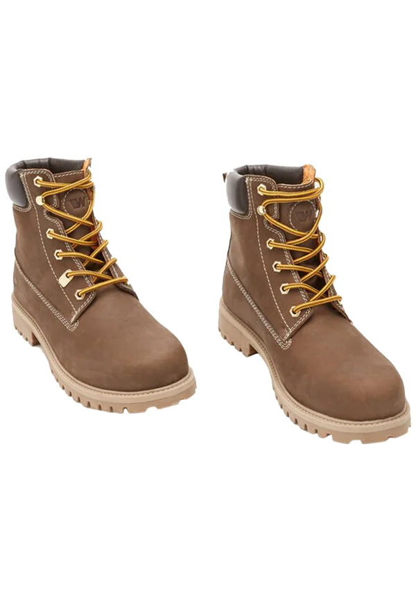 Lace-up ankle boots - marrone