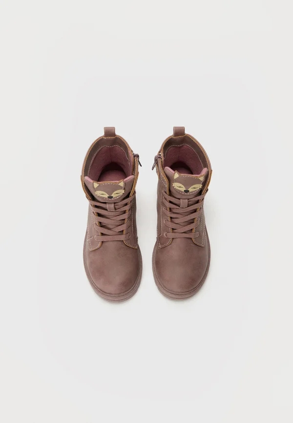 Lace-up ankle boots - mauve
