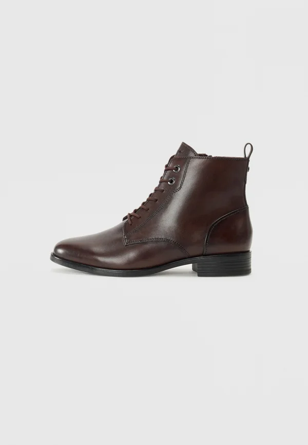 Lace-up ankle boots - mocca