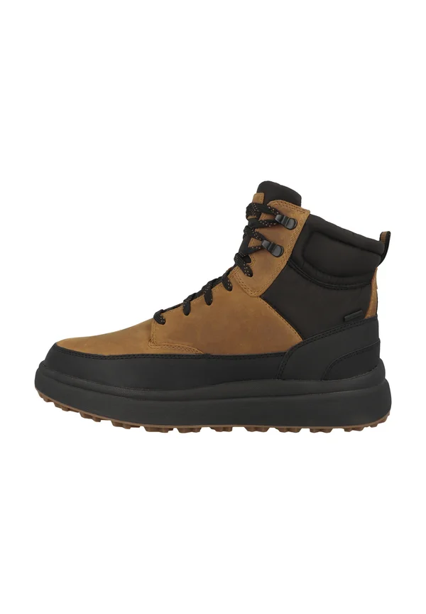 Lace-up ankle boots - ochre black