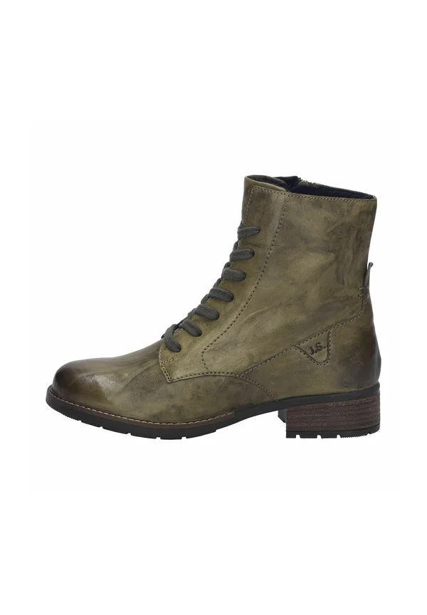 Lace-up ankle boots - oliv