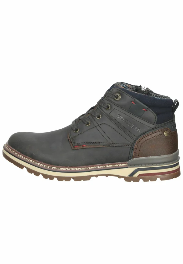 Lace-up ankle boots - schoko