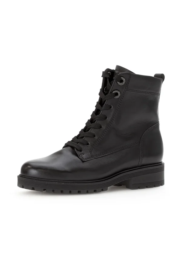 Lace-up ankle boots - schwarz (micro)