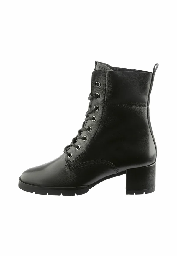 Lace-up ankle boots - schwarz