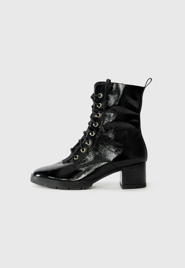 Lace-up ankle boots - schwarz