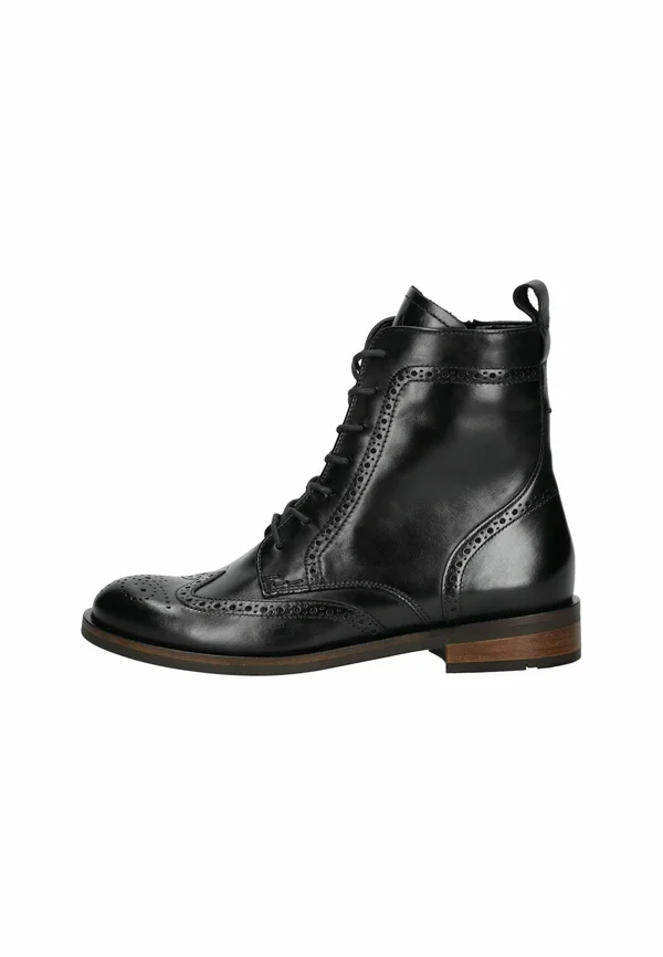 Lace-up ankle boots - schwarz