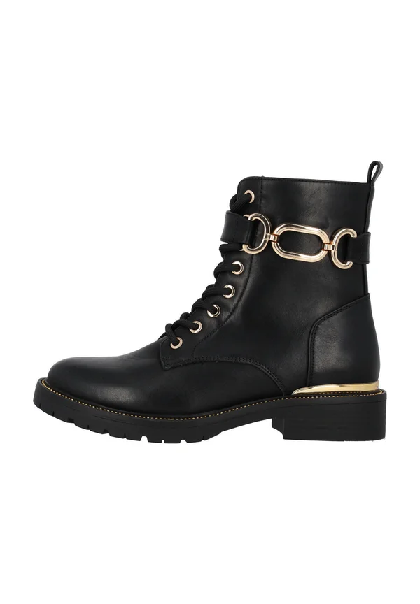 Lace-up ankle boots - schwarz