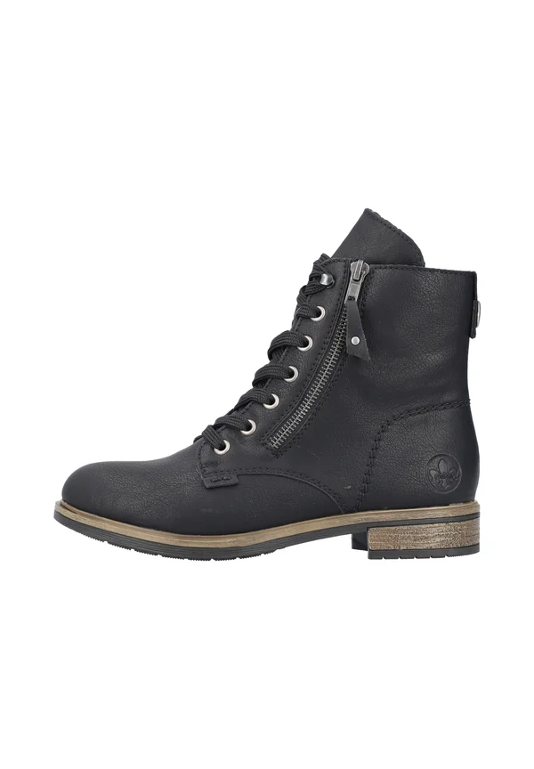 Lace-up ankle boots - schwarz