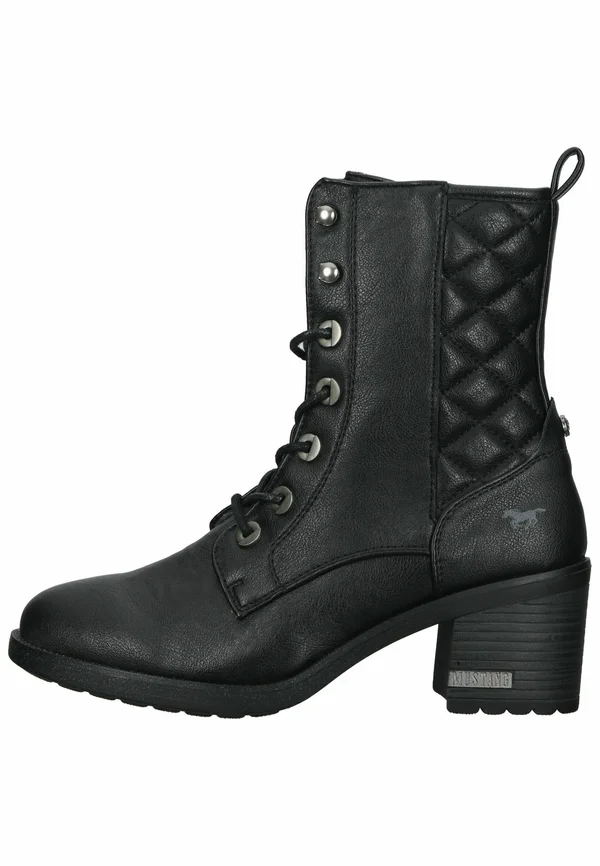 Lace-up ankle boots - schwarz
