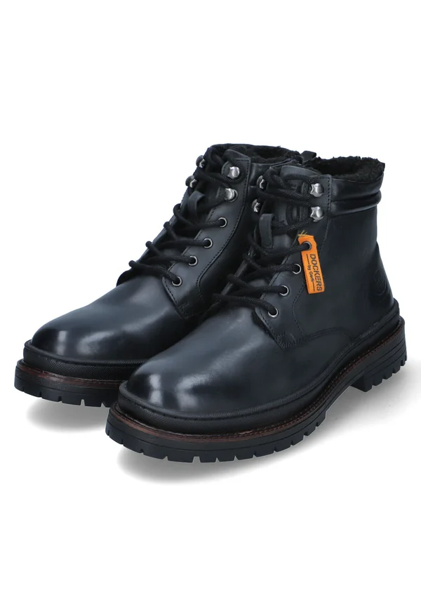 Lace-up ankle boots - schwarz