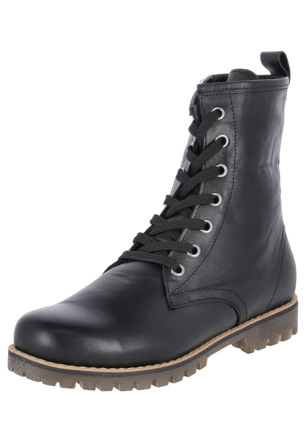 Lace-up ankle boots - schwarz