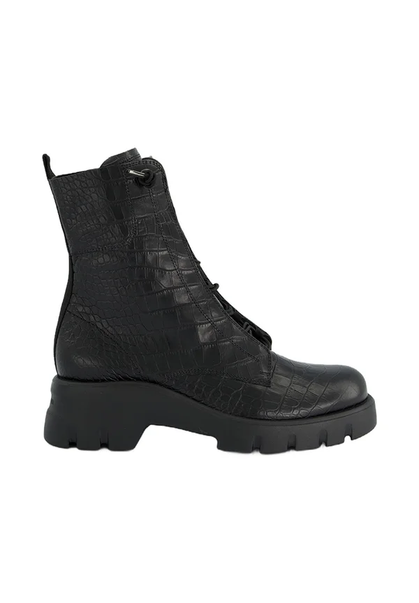 Lace-up ankle boots - schwarz