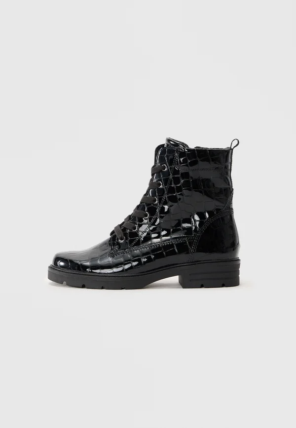 Lace-up ankle boots - schwarz