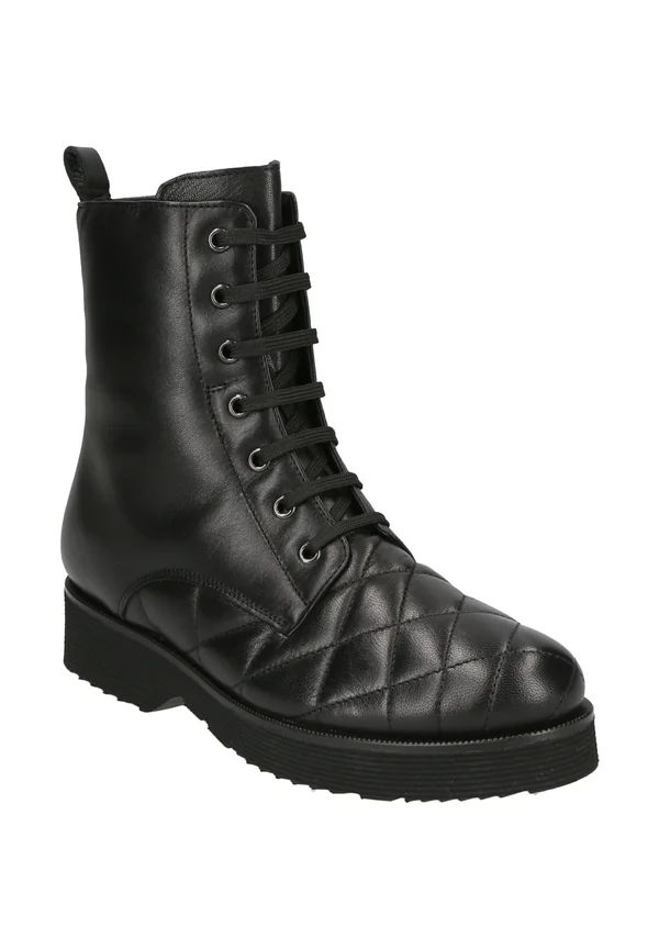 Lace-up ankle boots - schwarz