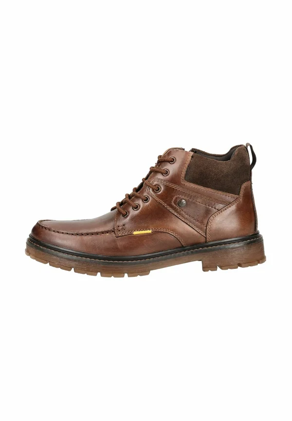 Lace-up ankle boots - tan