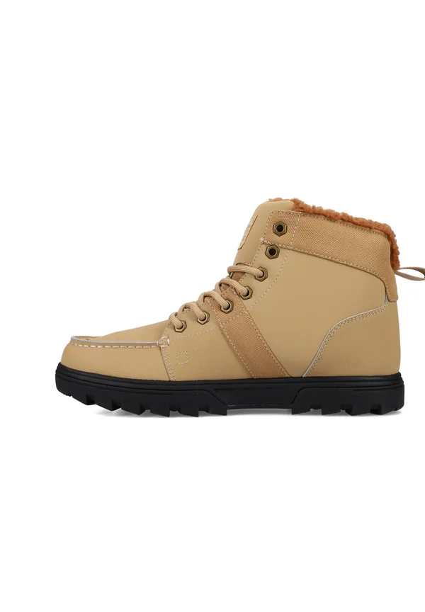 Lace-up ankle boots - tan/black