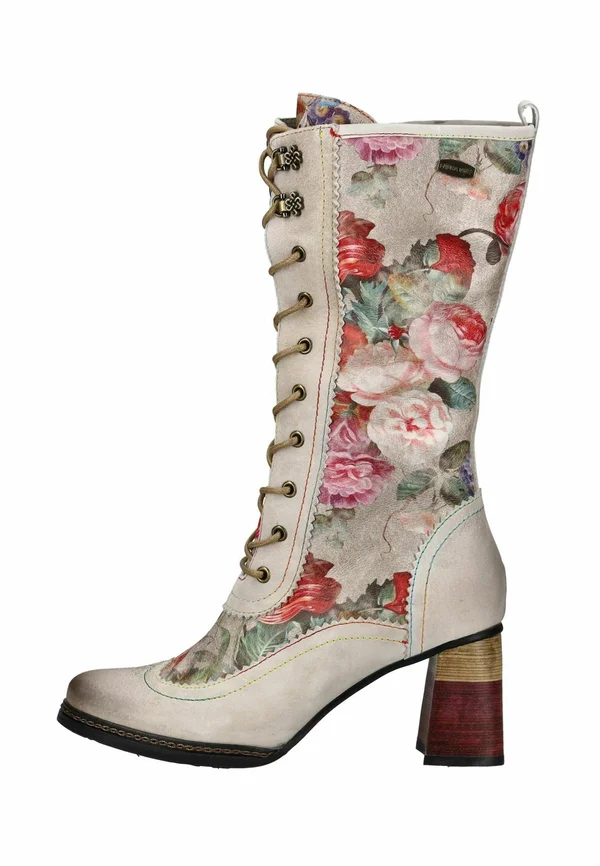 Lace-up boots - beige