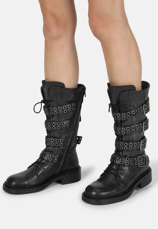 Lace-up boots - black
