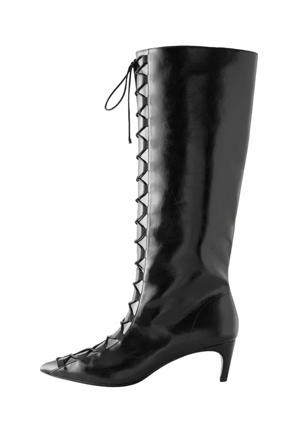 Lace-up boots - black