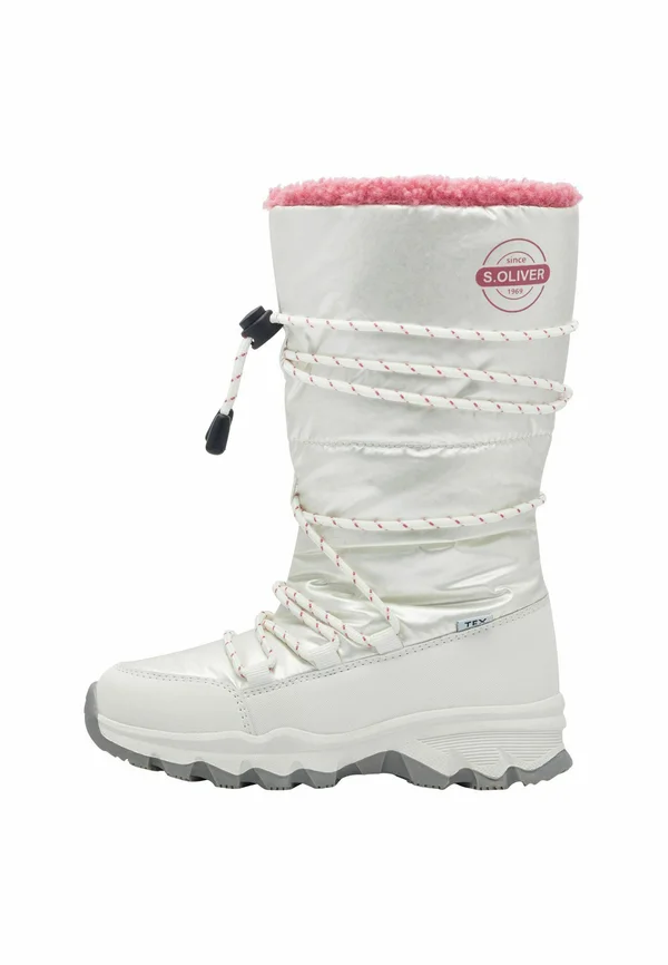 Lace-up boots - cream comb