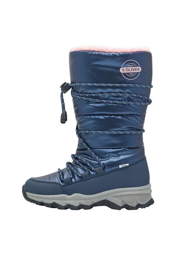 Lace-up boots - navy comb