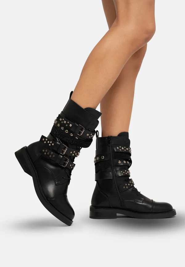 Lace-up boots - schwarz