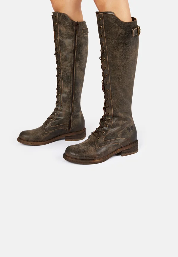 Lace-up boots - tobacco