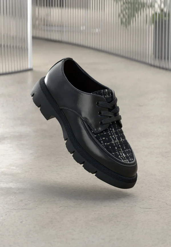 Lace-ups - black/gold-coloured