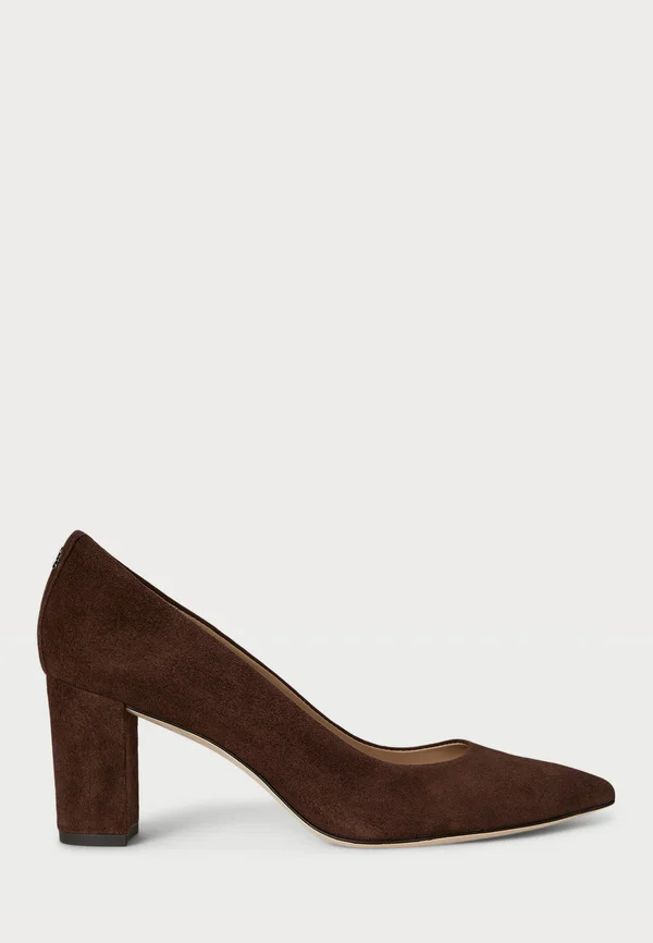 LANETTE SUEDE BLOCK HEEL PUMP - Classic heels - dark hickory