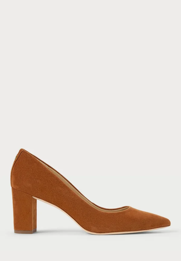 LANETTE SUEDE BLOCK HEEL PUMP - Classic heels - tan