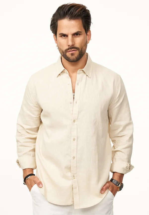 LANGARM - Shirt - beige