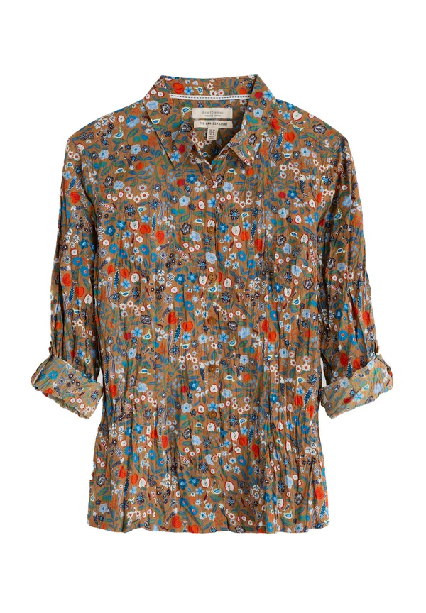 LARISSA - Button-down blouse - brown - still life basket