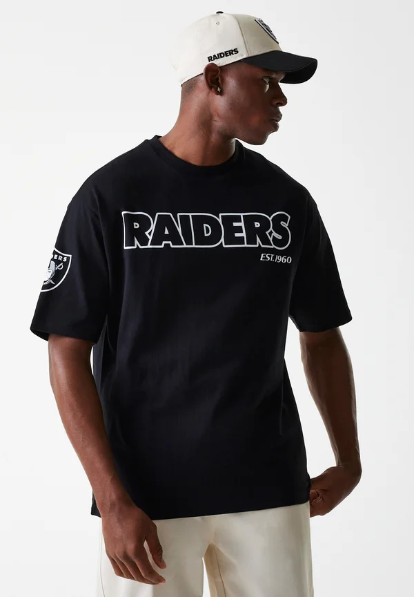 LAS VEGAS RAIDERS HERITAGE TEE - Print T-shirt - black